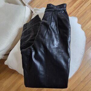 Vintage Buttery Soft Genuine Leather High Waisted Pants Made in Canada